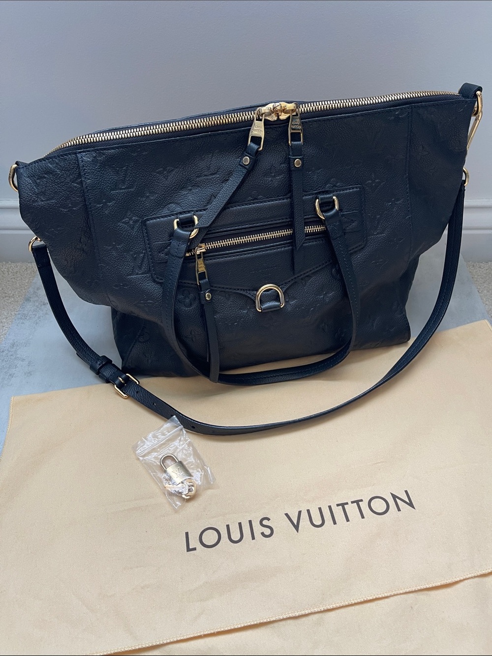 Louis Vuitton Monogram Lumineuse PM Empriente Dark Navy Handbag